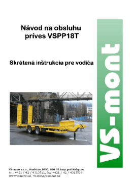 Návod na obsluhu VSPP18T - VS-mont