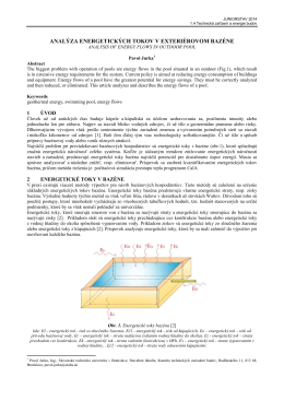 analýza energetických tokov v exteriérovom bazéne