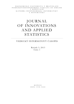 f - Journal of Innovations and Applied Statistics