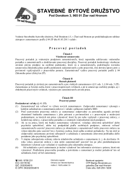 Smernica 20 - SBD Žiar nad Hronom