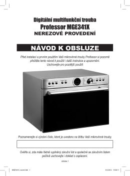 Professor MGE341X NÁVOD K OBSLUZE