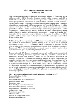 Výzva na podporu vedy na Slovensku (Otvorený list)