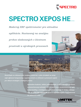 SPECTRO XEPOS HE - SPECTRO APS spol. s ro