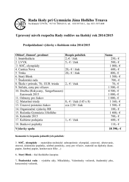 Rada školy pri Gymnáziu Jána Hollého Trnava