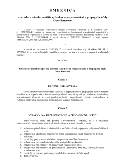 Smernica reprezentačného fondu 2011