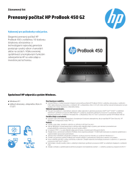 Prenosný počítač HP ProBook 450 G2