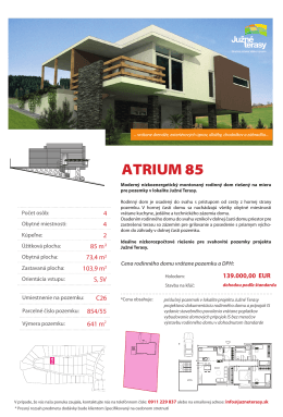 Vzorový dom Atrium 85
