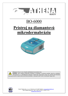 BO-6000 Prístroj na diamantovú mikrodermabráziu