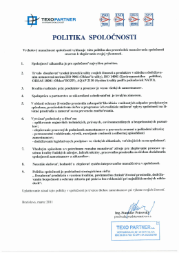Politika spoločnosti
