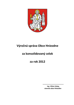 Konsolidovaná výročná správa za rok 2012