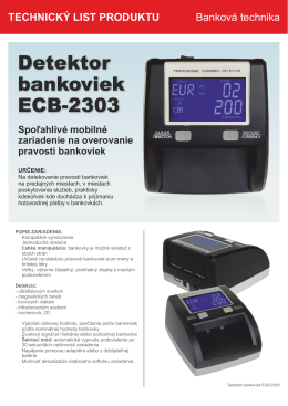 Detektor bankoviek ECB-2303