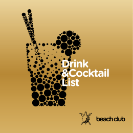 Drink &Cocktail List - beach