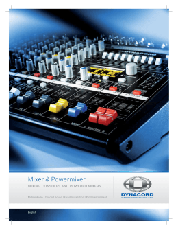 Dynacord Powered Mixer Catalog