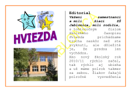 časopis Hviezda - Základná škola Jablonica