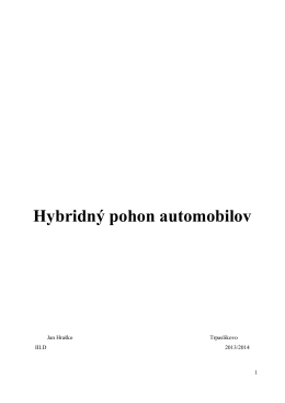 Hybridný pohon automobilov