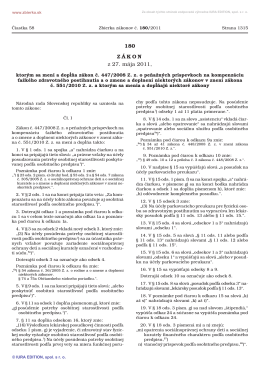 180/2011 Zákon, ktorým sa mení a dopĺňa zákon č. 447