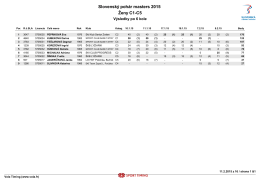 Slovenský pohár masters 2015 Ženy C1-C5