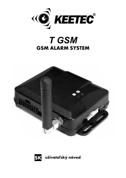 Uživateľský návod T GSM - Auto
