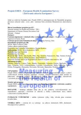 Projekt EHES - Regionálny úrad verejného zdravotníctva
