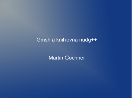 Gmsh a knihovna nudg++ Martin Čochner