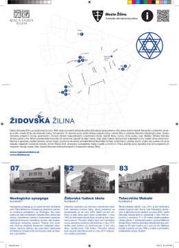 Židovský okruh mestom Žilina - leták