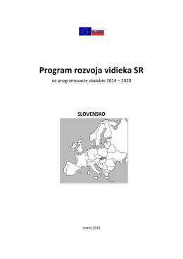 Program rozvoja vidieka SR na programovacie obdobie 2014