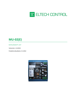 MU-02(E) - Eltech Control sro