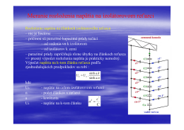 Meranie rozloženia napätia na izolátorovom reťazci