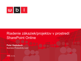 Riadenie projektov v prostredi SharePoint Online