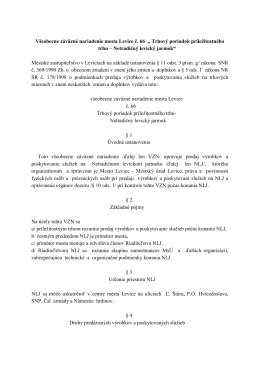 Všeobecne záväzné nariadenie mesta Levice č. 66