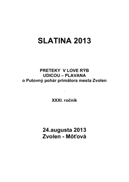 SLATINA 2013 - SRZ MsO Zvolen