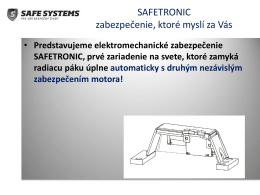 prezentácia safetronic ( pdf )