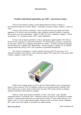 Použitie 230V spotrebičov v ostrovnom FV systéme