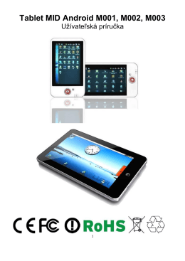 Manual - Tablet MID Android M001, M002, M003