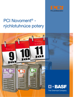 PCI Novoment® - rýchlotuhnúce potery