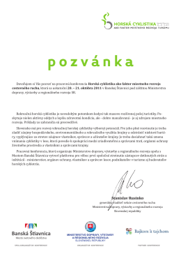 pozvánka - Slovenský cykloklub