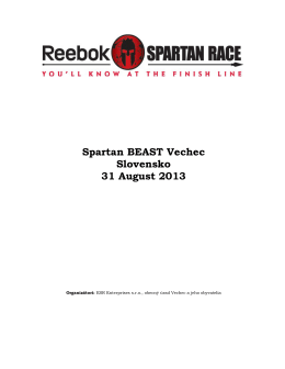 Spartan BEAST Vechec Slovensko 31 August 2013