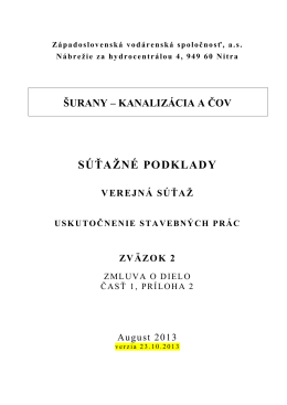 Surany Priloha 2 - Západoslovenská vodárenská spoločnosť, as