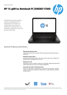PSG Consumer 1C14 Notebook Datasheet - HP