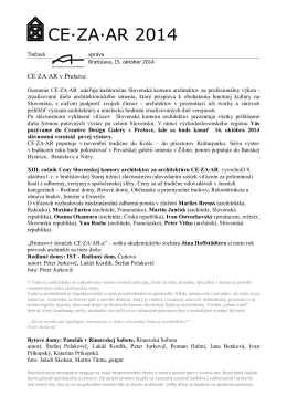 Tlačová správa CE.ZA.AR v Prešove