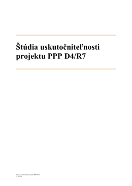 Štúdia uskutočniteľnosti projektu PPP D4/R7