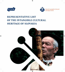 representative list of the intangible cultural heritage of slovakia