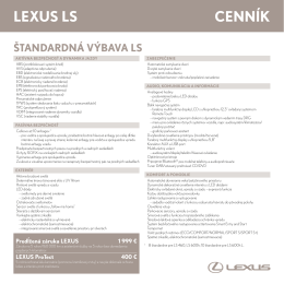 LexUs Ls Cenník