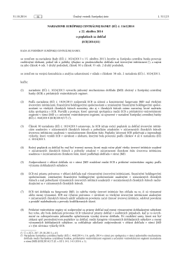 NARIADENIE EURÓPSKEJ CENTRÁLNEJ BANKY (EÚ) č. 1163/ 2014