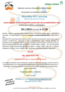 Metodiky NTC Learning 29.1.2015