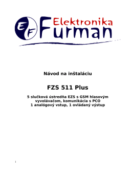Návod pre FZS 511 Plus vo formáte pdf
