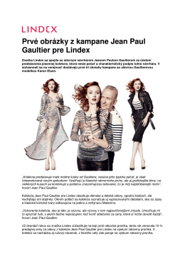 Prvé obrázky z kampane Jean Paul Gaultier pre Lindex