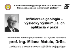 prof. Ing. Milana Matulu, DrSc.