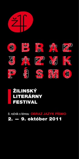 ŽILINSKÝ LITERÁRNY FESTIVAL 2. — 9. október 2011