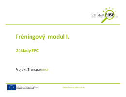 Tréningový modul I. – Základy EPC